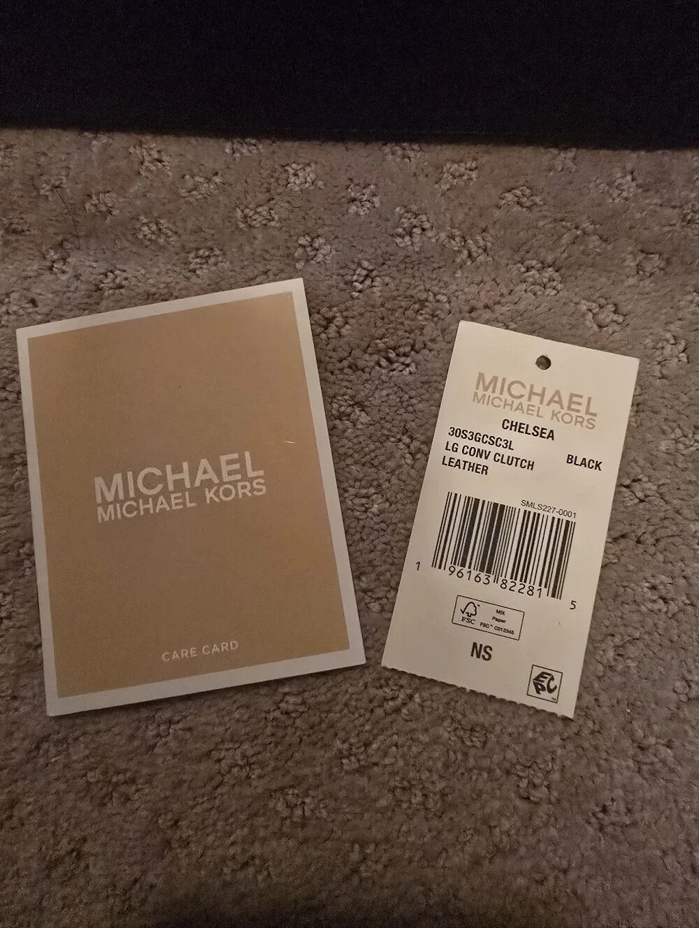 Michael Kors Black Chelsea Clutch with Gold Accent Handle